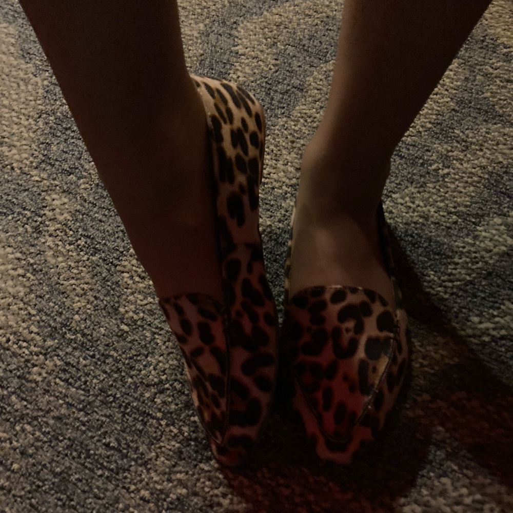 cheetah print loafers